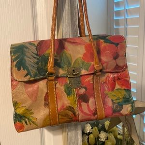 Patricia Nash Floral Leather Tote/Satchel